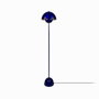 Opviq Lámpara de Pie Azul Marino de Metal